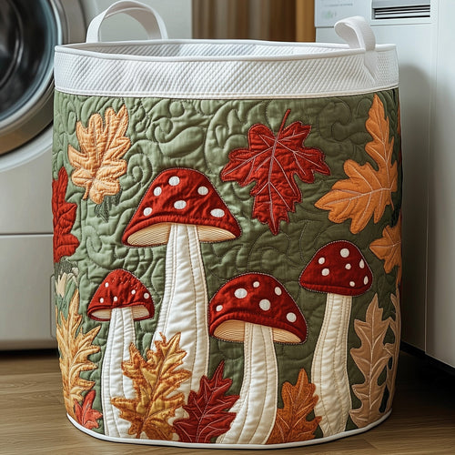 Autumn Mushroom Quilted Laundry Basket GFTONT3148