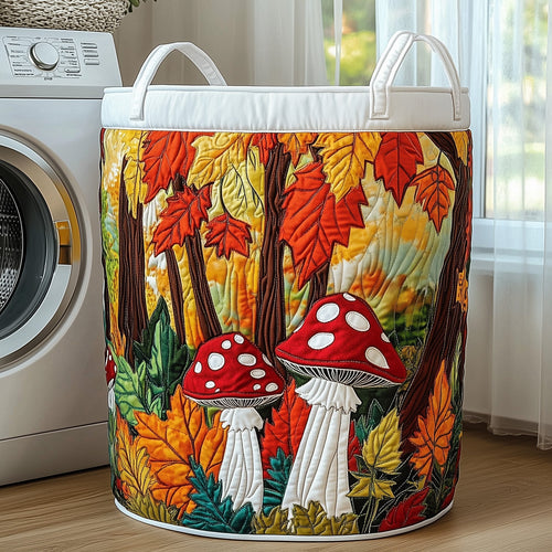 Autumn Toadstools Quilted Laundry Basket GFTONT3150