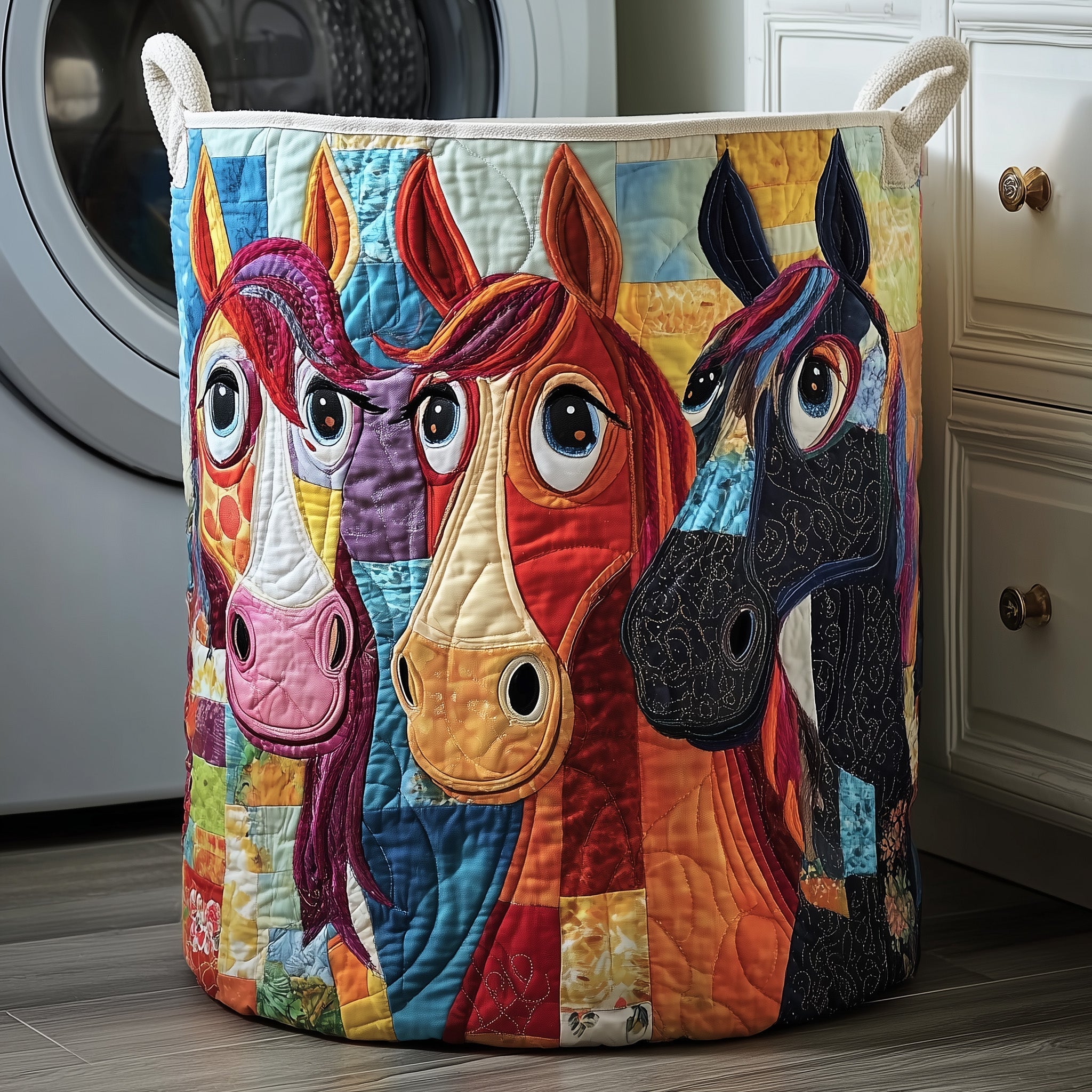 Quilted Laundry Basket Rodeo Roundup main image 0