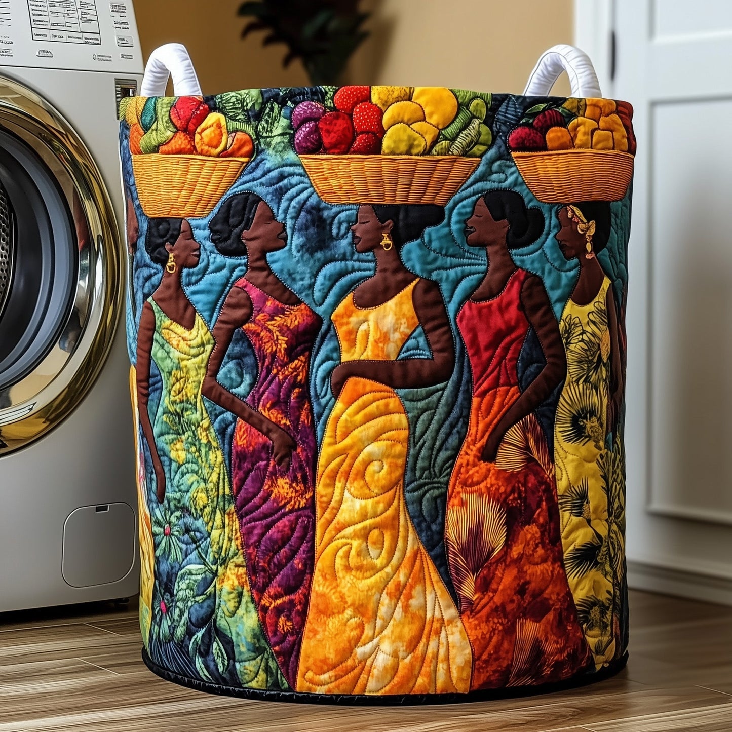 Melanin Queen Quilted Laundry Basket GFTONT3223