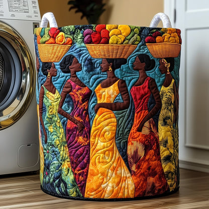Melanin Queen Quilted Laundry Basket GFTONT3223