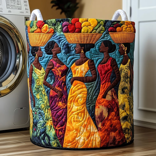 Melanin Queen Quilted Laundry Basket GFTONT3223