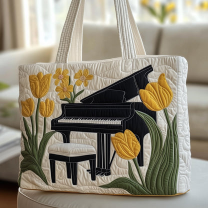 Floral Piano Quilted Tote Bag GFTONT3338