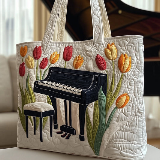 Floral Piano Quilted Tote Bag GFTONT3339