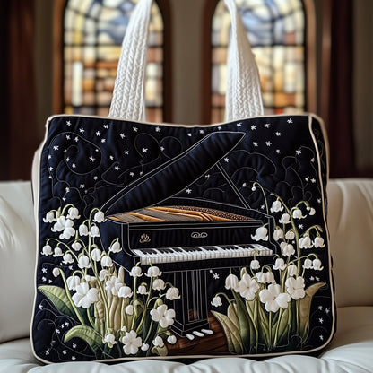 Floral Piano Quilted Tote Bag GFTONT3341