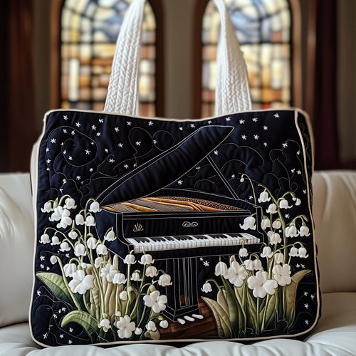 Floral Piano Quilted Tote Bag GFTONT3341
