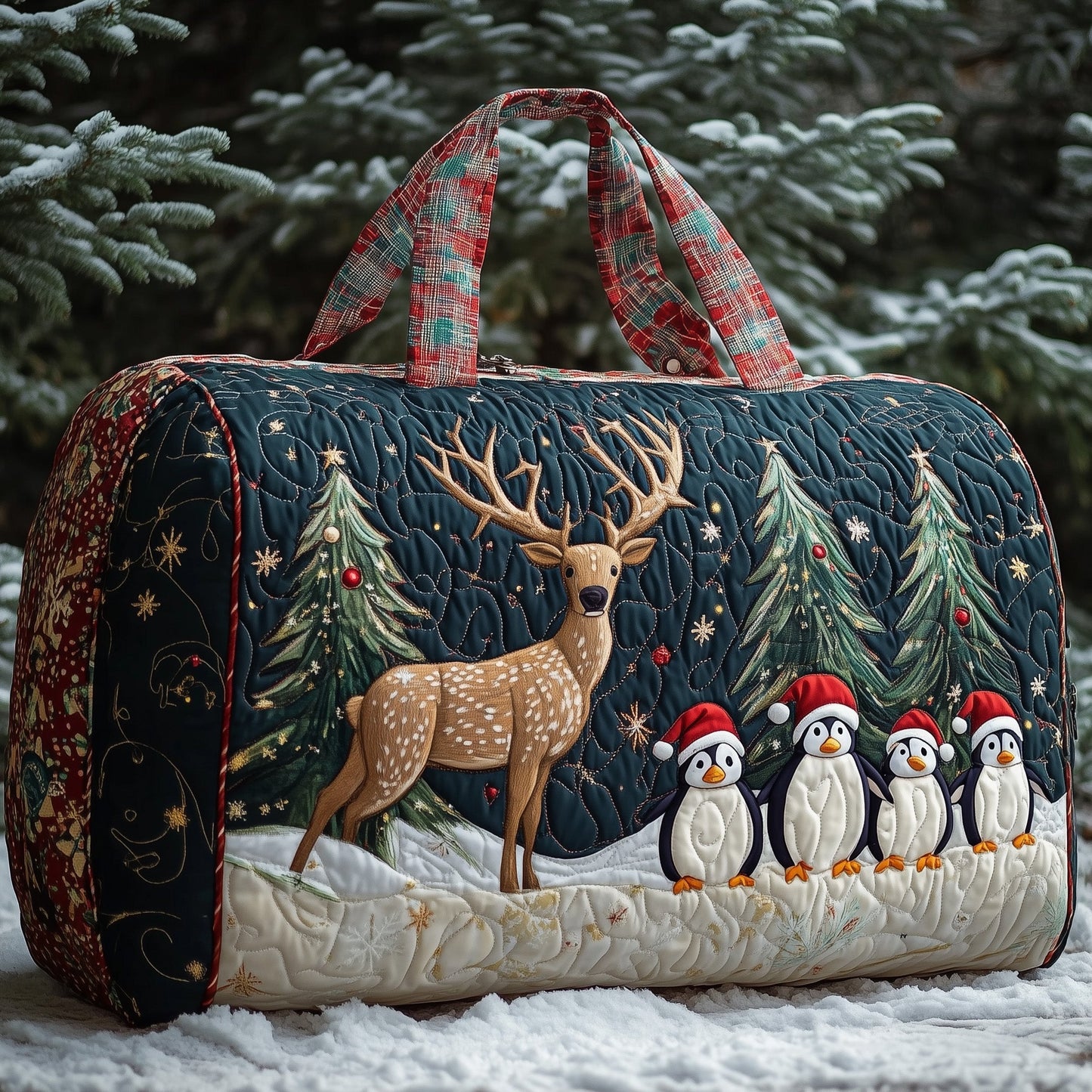 Winter Scene Quilted Duffle Bag GFTONT3348