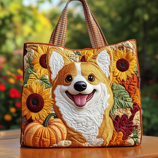 Corgi Joy Quilted Tote Bag GFTONT3358
