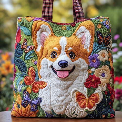 Corgi Joy Quilted Tote Bag GFTONT3359