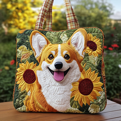 Corgi Joy Quilted Tote Bag GFTONT3360