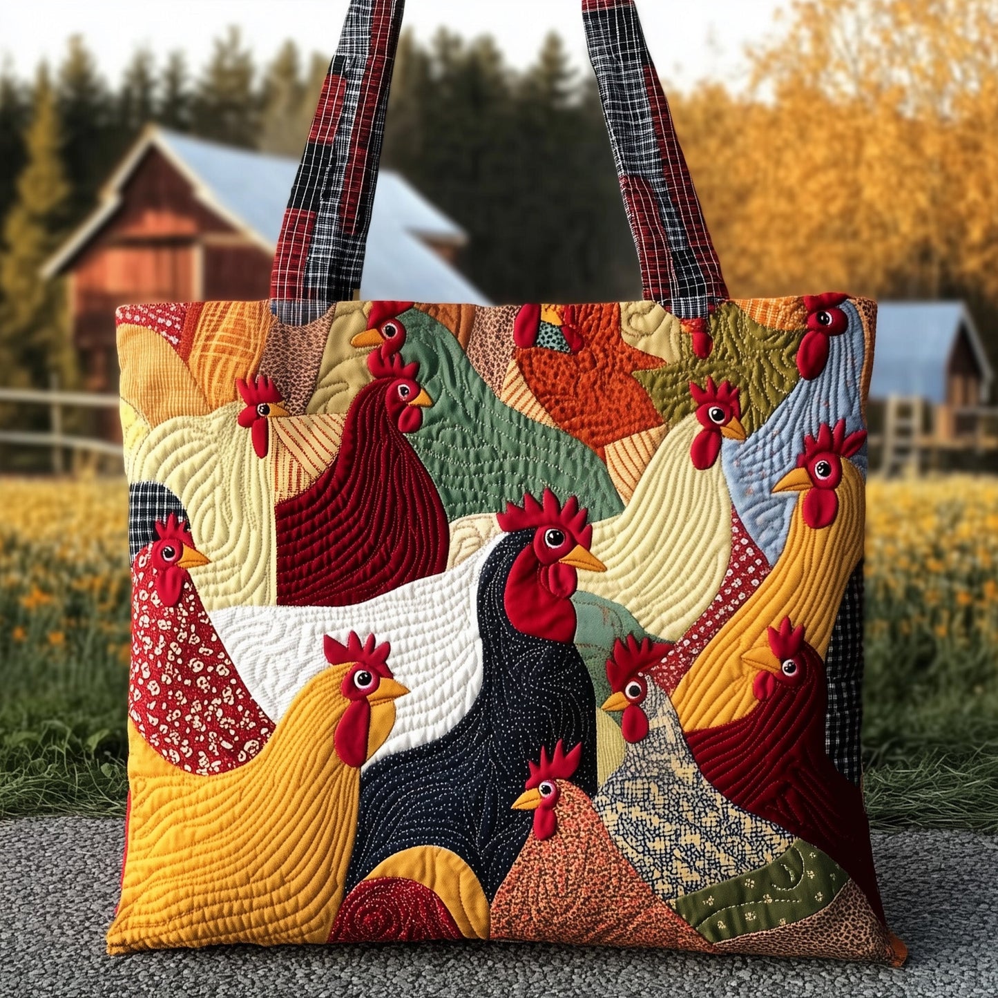 Whimsical Chicks Quilted Tote Bag GFTONT3371