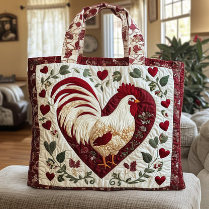 Rustic Chickens Quilted Tote Bag GFTONT3373