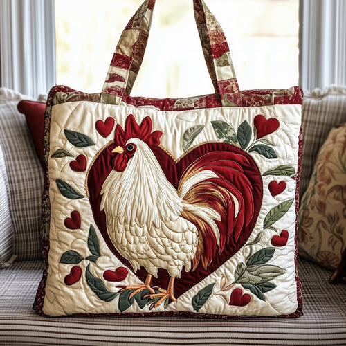 Rustic Chickens Quilted Tote Bag GFTONT3378