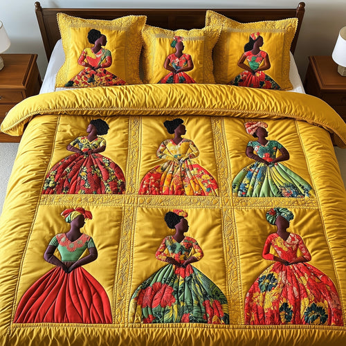 Juneteenth 3-Piece Quilted Bedding Set