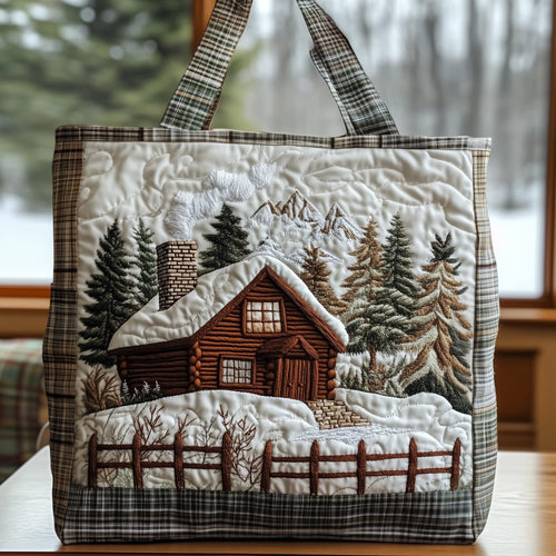 Snow Cabin Quilted Tote Bag GFTONT3428