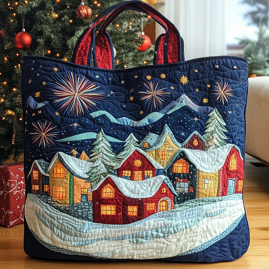Festive Village Quilted Tote Bag GFTONT3429