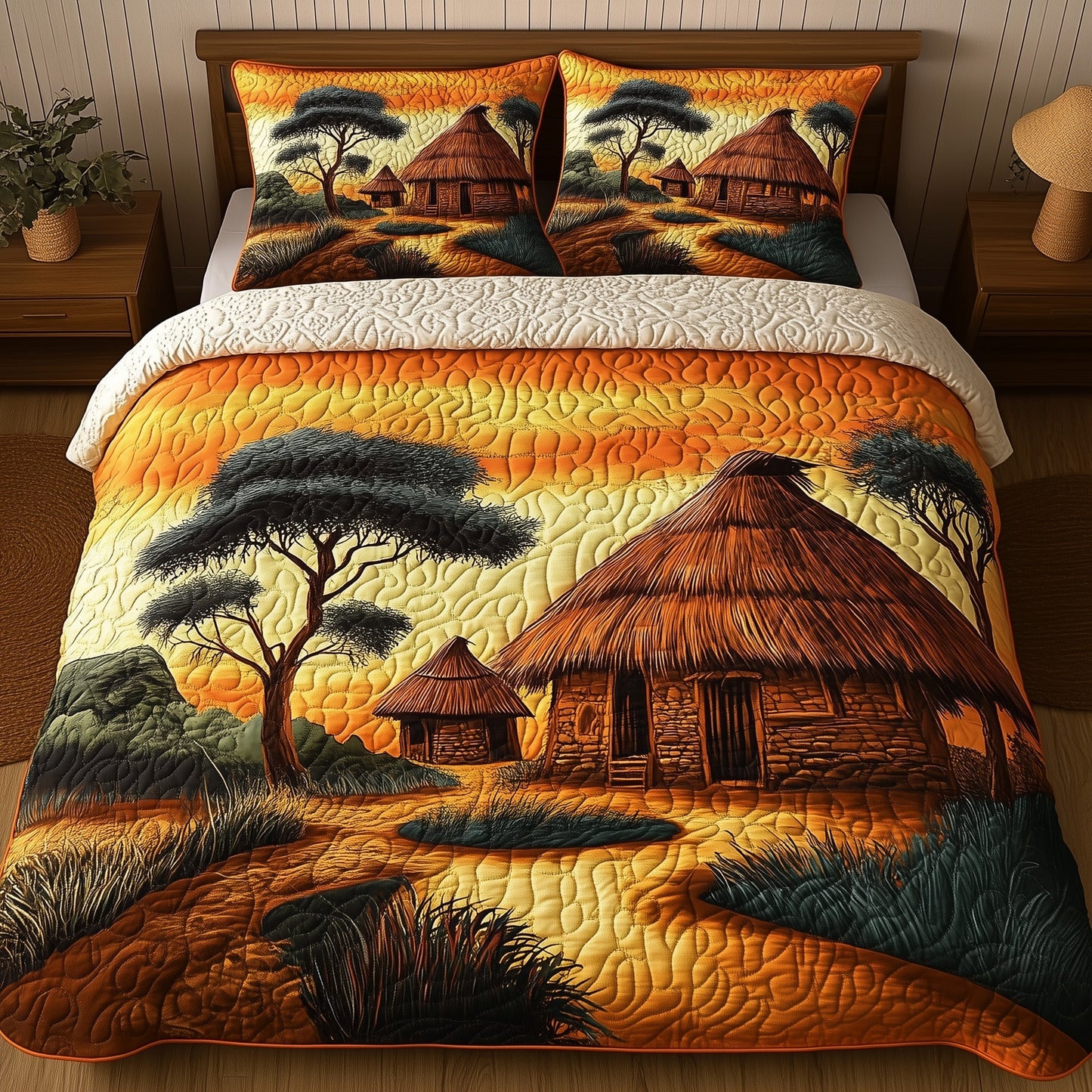 African Village Duvet Cover Set GFTONT3481