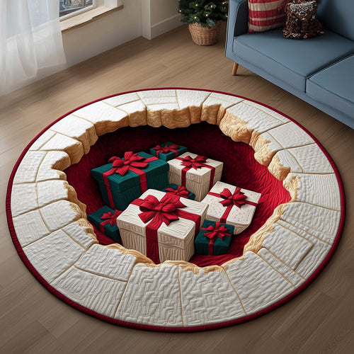 Christmas Gifts Quilted Round Mat GFTONT3494