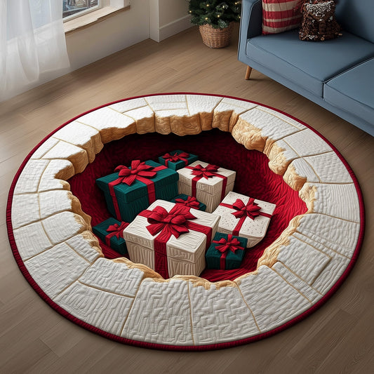 Christmas Gifts Quilted Round Mat GFTONT3494