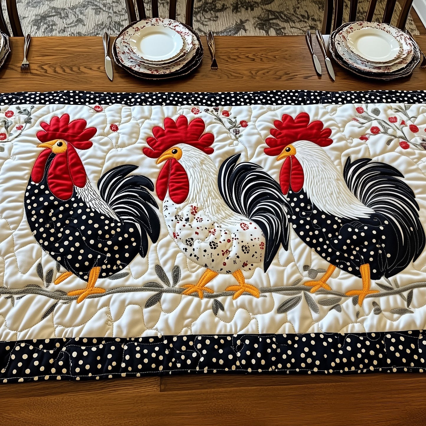 Clurky Crew Quilted Table Runner GFTONT3497