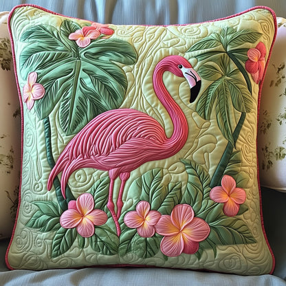 Tropical Flamingo Quilted Pillow Case GFTONT350