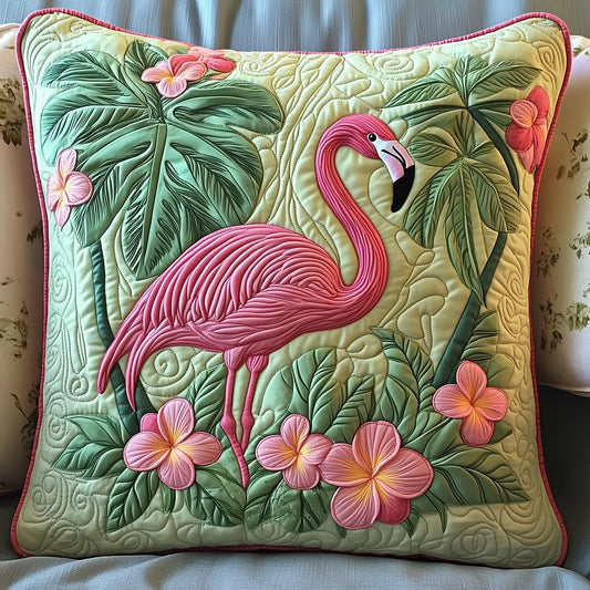 Tropical Flamingo Quilted Pillow Case GFTONT350