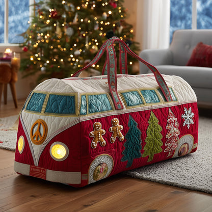 Christmas Hippie Van Quilted Duffle Bag GFTONT3523