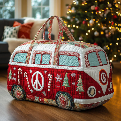 Christmas Hippie Van Quilted Duffle Bag GFTONT3524