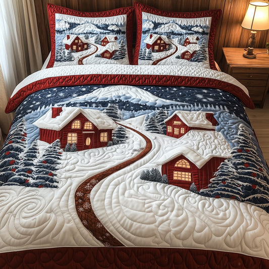 Snowy Village Duvet Cover Set GFTONT3535