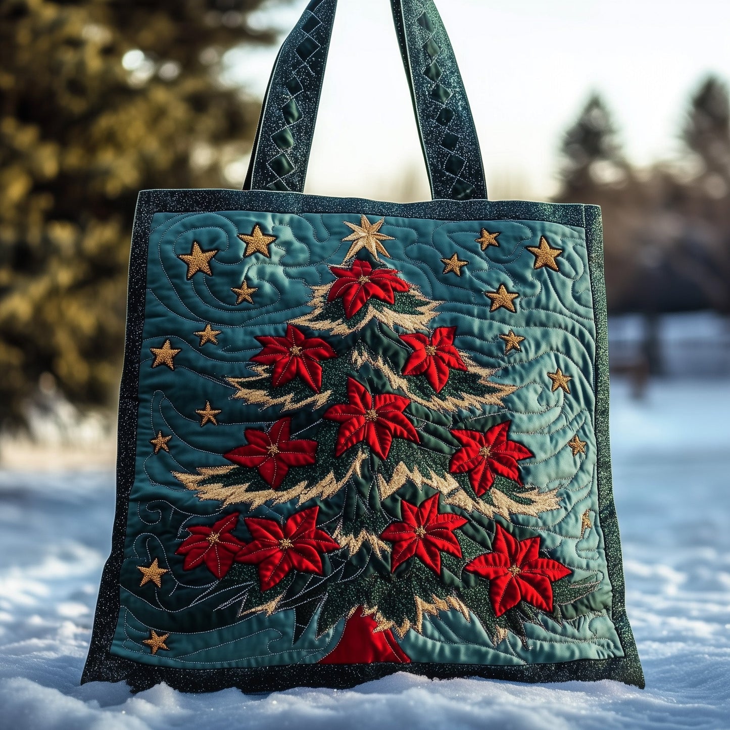 Christmas Tree Quilted Tote Bag GFTONT3541