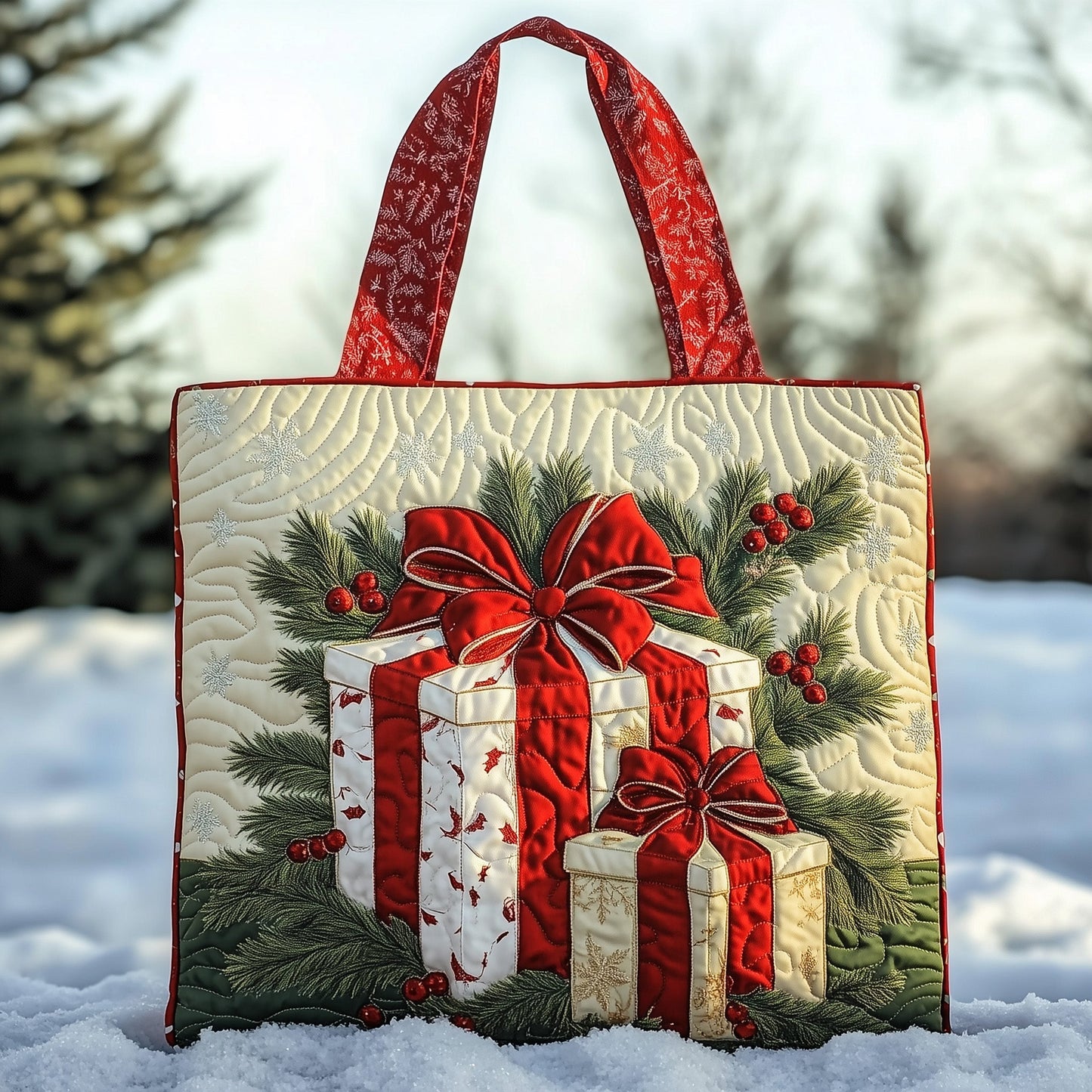 Festive Presents Quilted Tote Bag GFTONT3543
