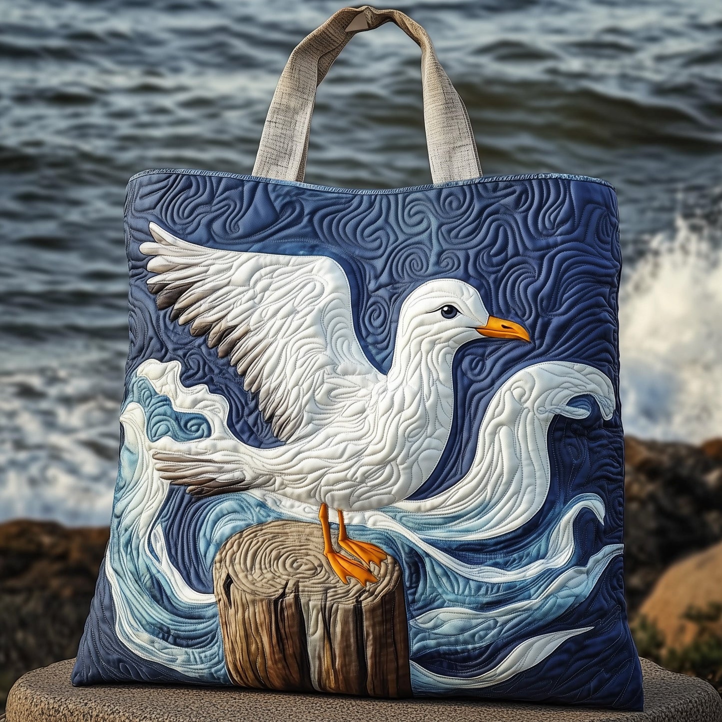 Seabreeze Wings Quilted Tote Bag GFTONT3549