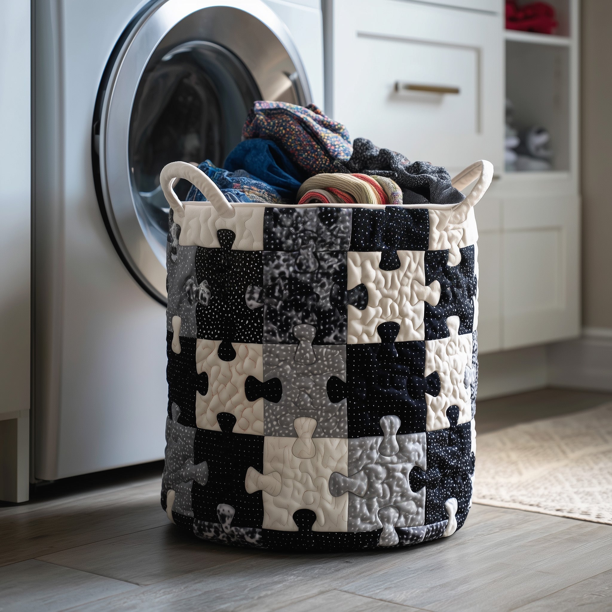 Puzzle Riddle Quilted Laundry Basket GFTONT3551 – Patchique Store