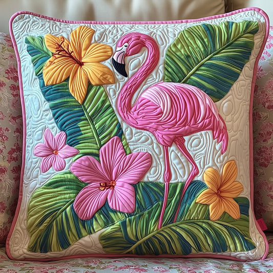 Tropical Flamingo Quilted Pillow Case GFTONT355