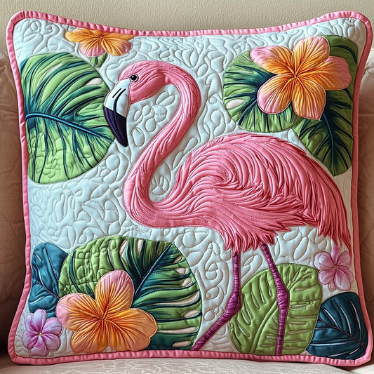 Tropical Flamingo Quilted Pillow Case GFTONT356