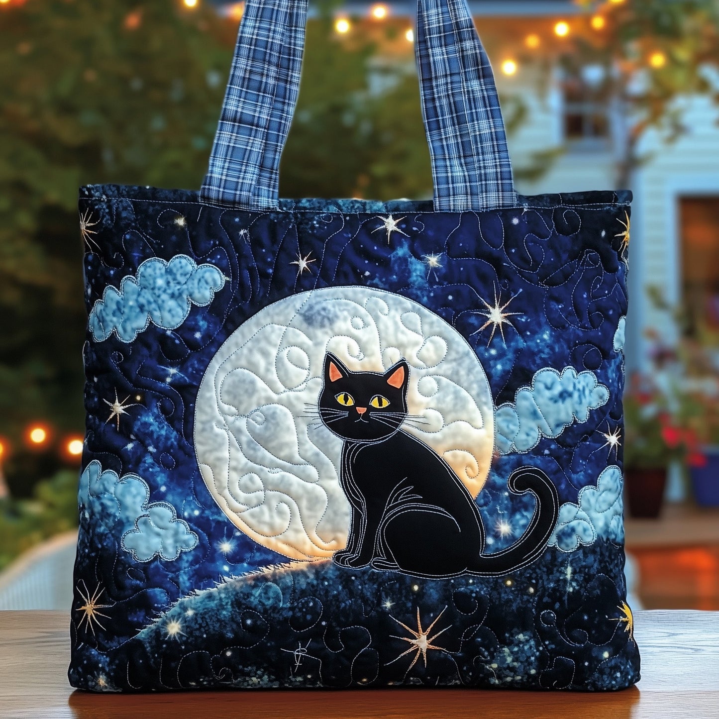 Whimsical Night Quilted Tote Bag GFTONT3617