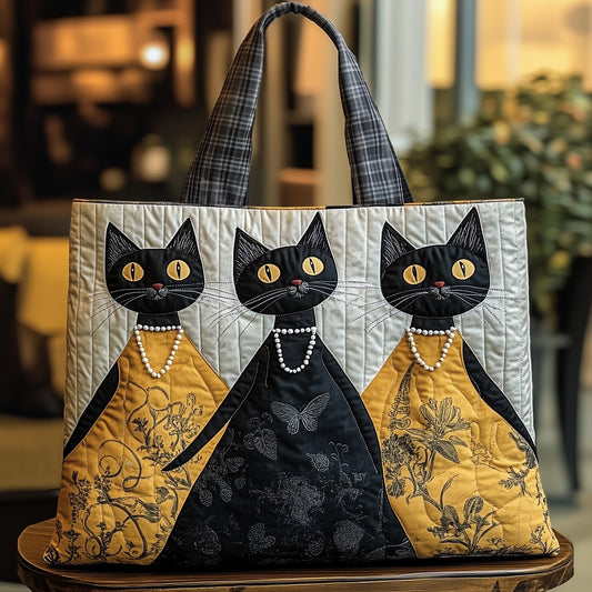 Whimsical Cats Quilted Tote Bag GFTONT3619