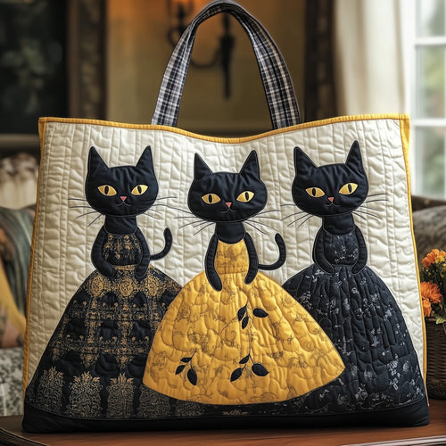 Whimsical Meow Quilted Tote Bag GFTONT3622