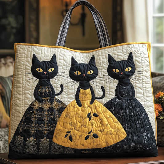 Whimsical Meow Quilted Tote Bag GFTONT3622