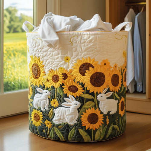 Joyful Bunnies Quilted Laundry Basket GFTONT3631