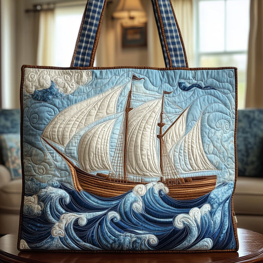 Sailboat Quilted Tote Bag GFTONT3692