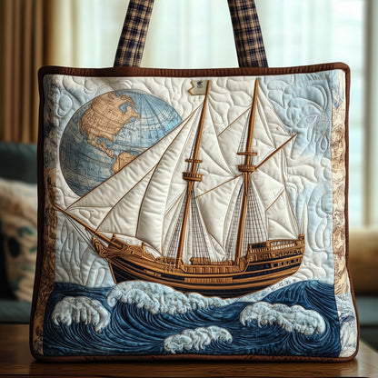Sailboat Quilted Tote Bag GFTONT3694