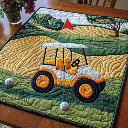 Golf Cart Quilted Table Topper GFTONT3721