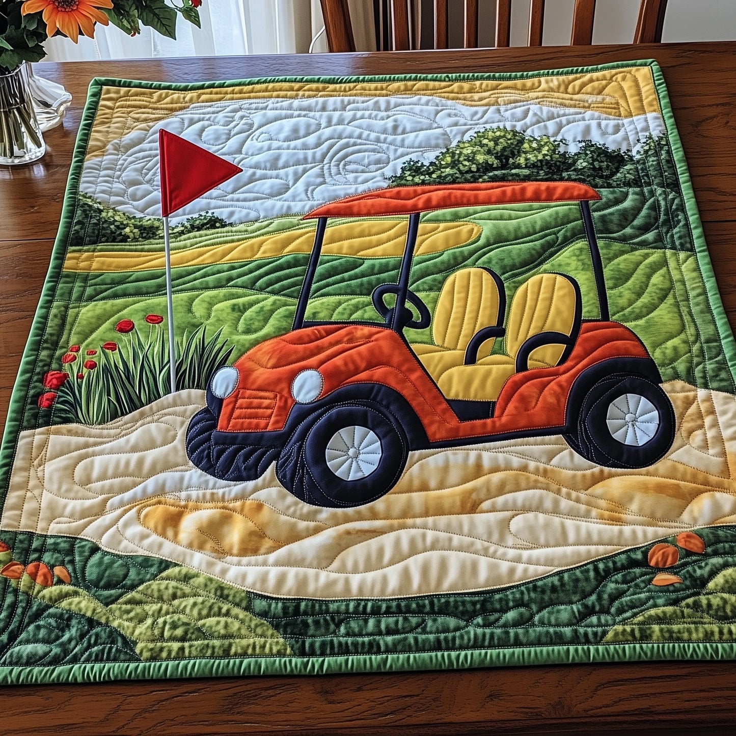 Golf Delights Quilted Table Topper GFTONT3723