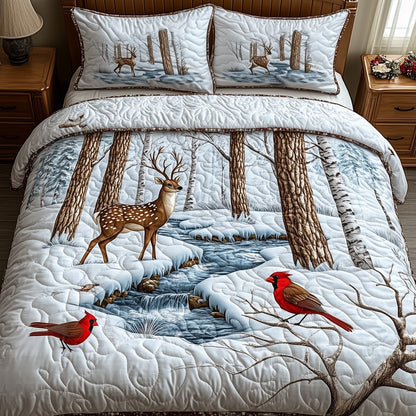 Winter Birch Forest Duvet Cover Set GFTONT3859