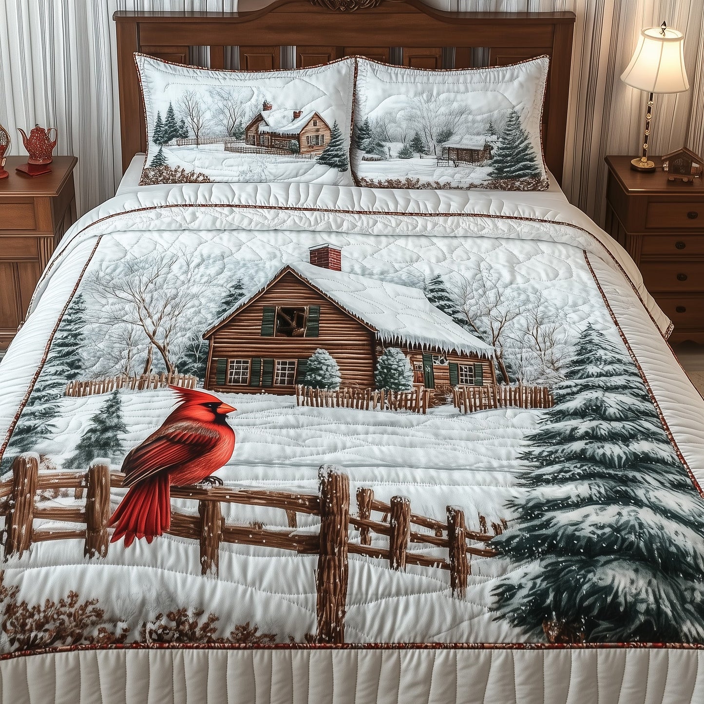 Cardinal Cabin Duvet Cover Set GFTONT3865