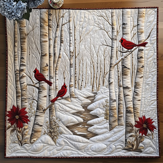Cardinal Forest Quilted Table Topper GFTONT3867
