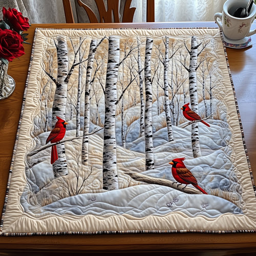 Cardinal Forest Quilted Table Topper GFTONT3868