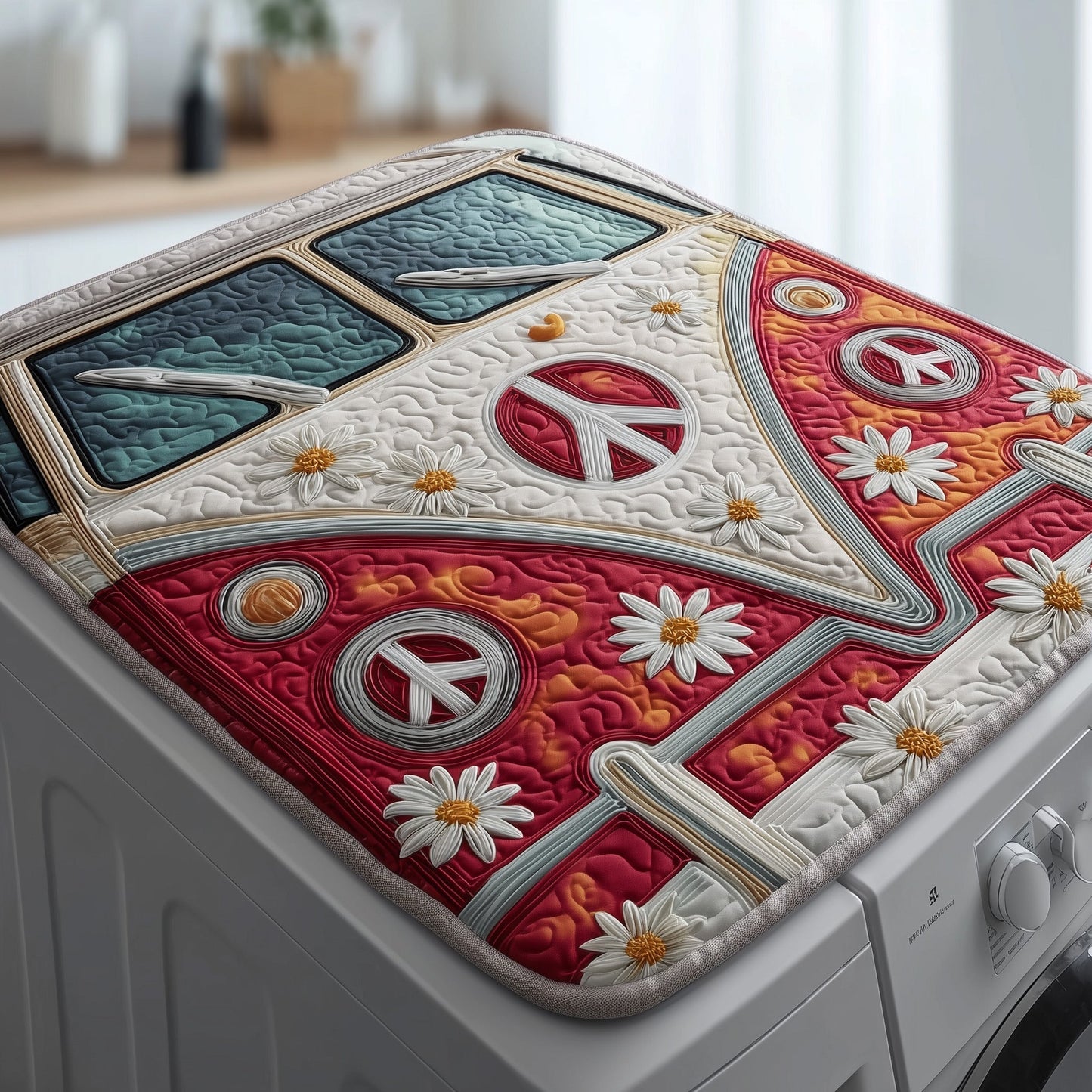 Hippie Van Quilted Washer and Dryer Cover GFTONT3923