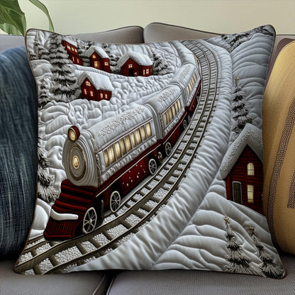 Christmas Railway Quilted Pillow Case GFTONT3926